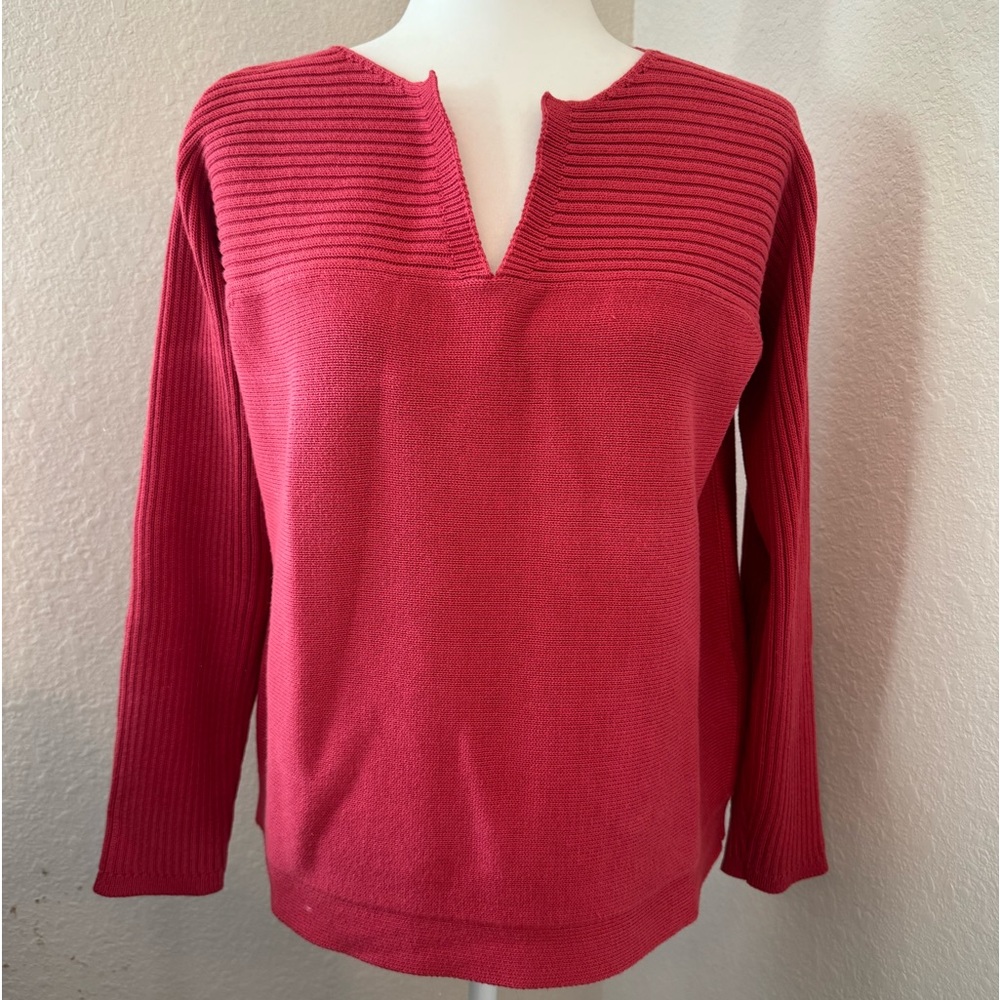 Talbots Collection Italian cotton sweater size M. Coral. So luxurious! Like new.